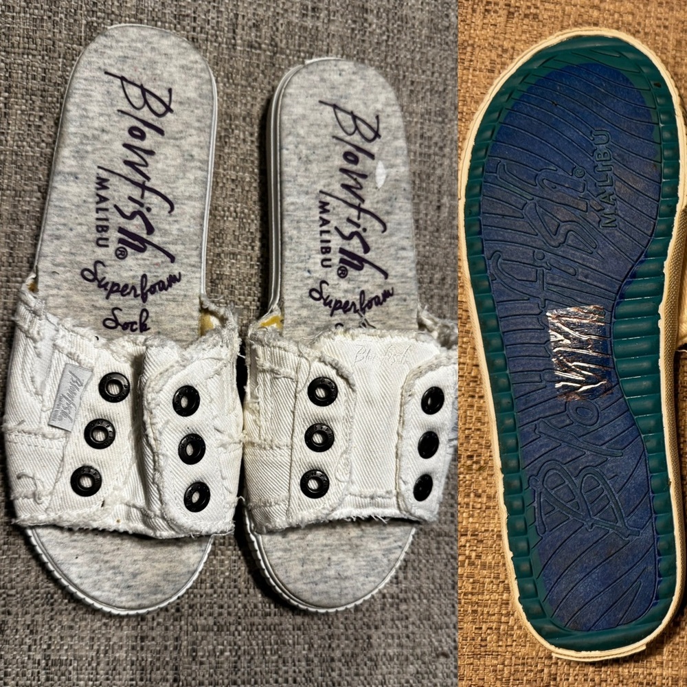 Blowfish Malibu Gray Slide Sandals